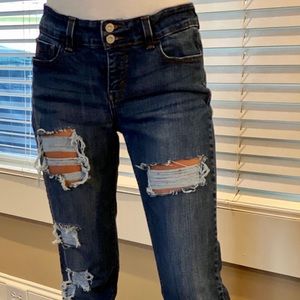 Levi ripped 526 slender boot cut jeans